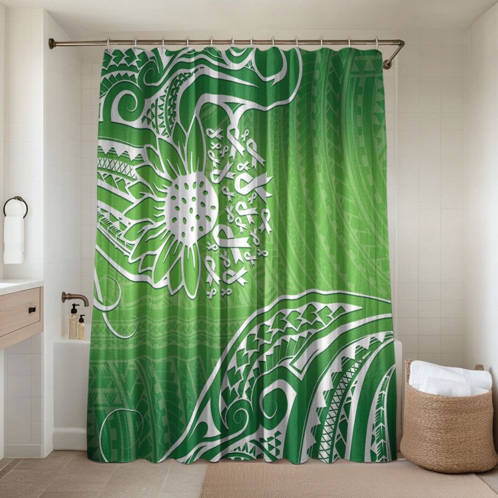 Polynesia Depression Support Bathroom Set Sunflower Green Ribbons Polynesian Tattoo