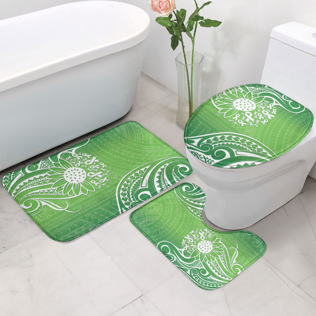Polynesia Depression Support Bathroom Set Sunflower Green Ribbons Polynesian Tattoo