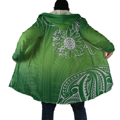 Polynesia Depression Support Cloak Sunflower Green Ribbons Polynesian Tattoo