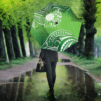 Polynesia Depression Support Umbrella Sunflower Green Ribbons Polynesian Tattoo