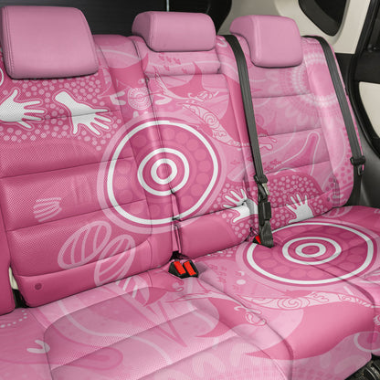Australia Breast Cancer Support Back Car Seat Cover Pink Ribbon Manta Ray Aboriginal Art