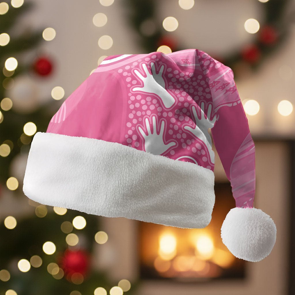Australia Breast Cancer Support Christmas Santa Hat Pink Ribbon Manta Ray Aboriginal Art
