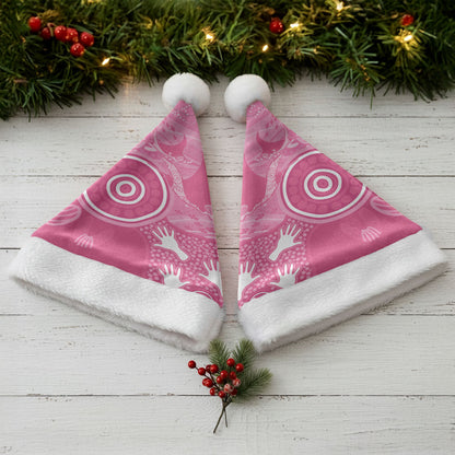 Australia Breast Cancer Support Christmas Santa Hat Pink Ribbon Manta Ray Aboriginal Art