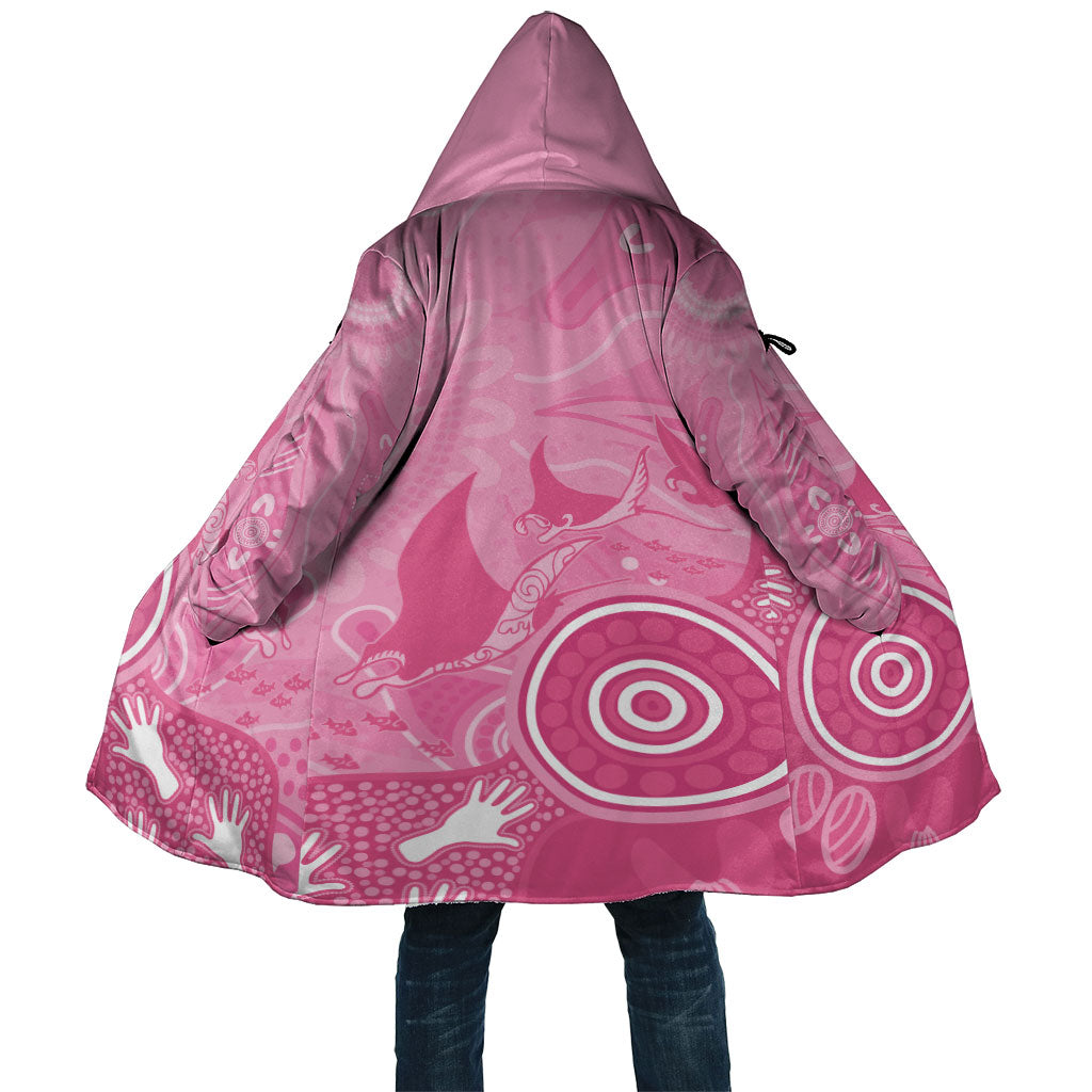 Australia Breast Cancer Support Cloak Pink Ribbon Manta Ray Aboriginal Art