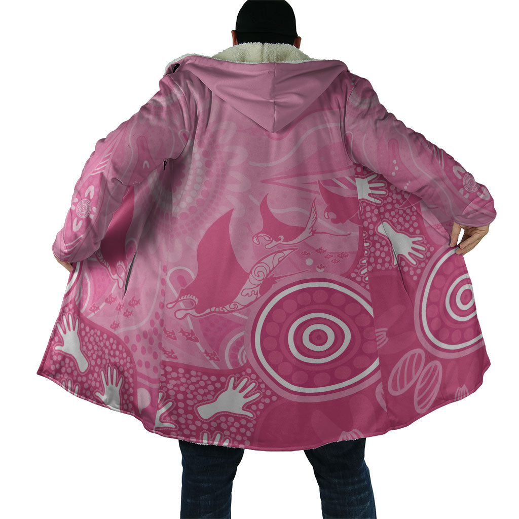 Australia Breast Cancer Support Cloak Pink Ribbon Manta Ray Aboriginal Art