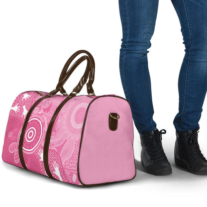 Australia Breast Cancer Support Travel Bag Pink Ribbon Manta Ray Aboriginal Art