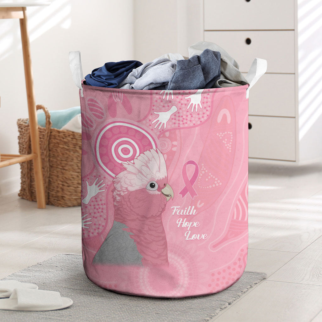 Australia Breast Cancer Support Laundry Basket Galah Faith Hope Love Pink Month