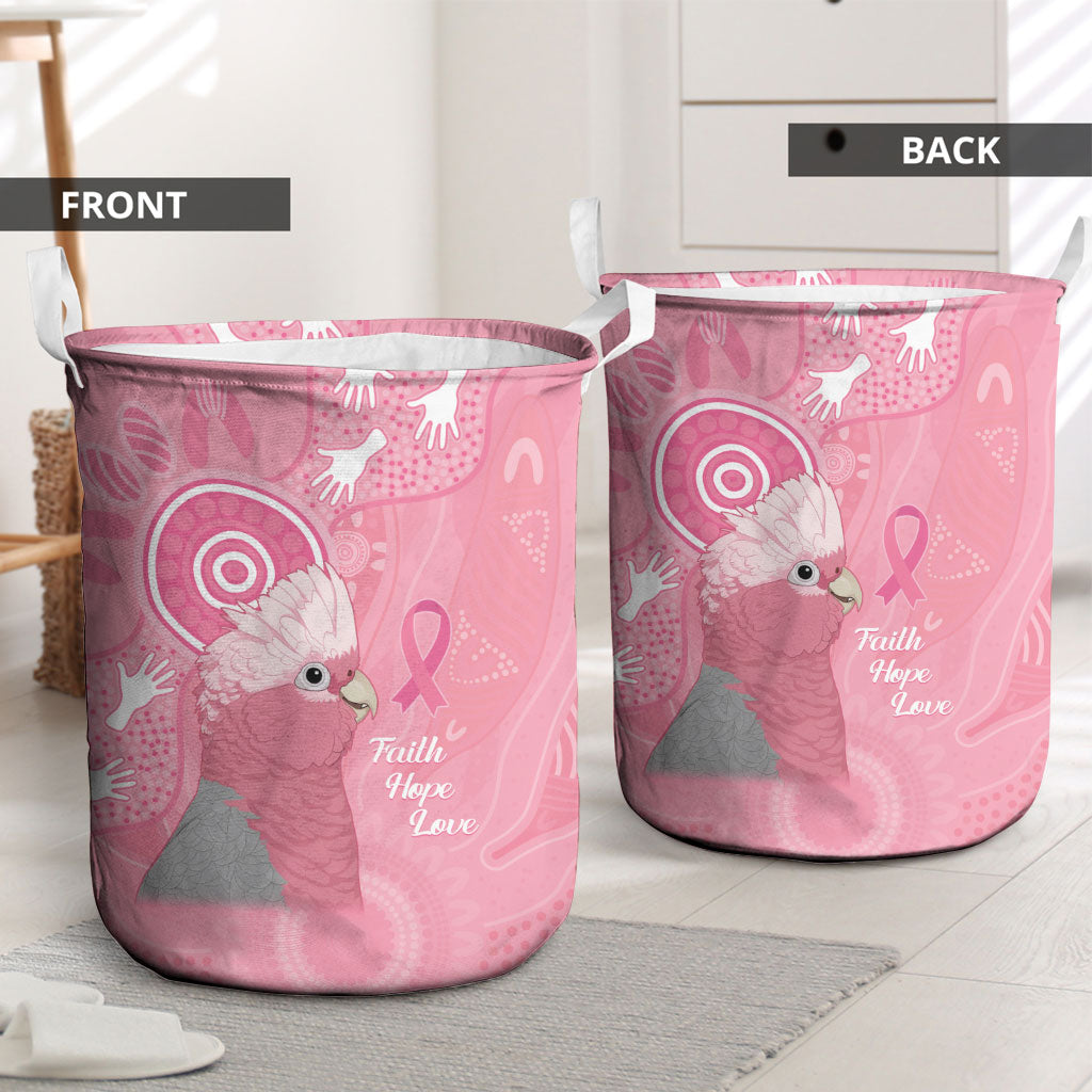 Australia Breast Cancer Support Laundry Basket Galah Faith Hope Love Pink Month