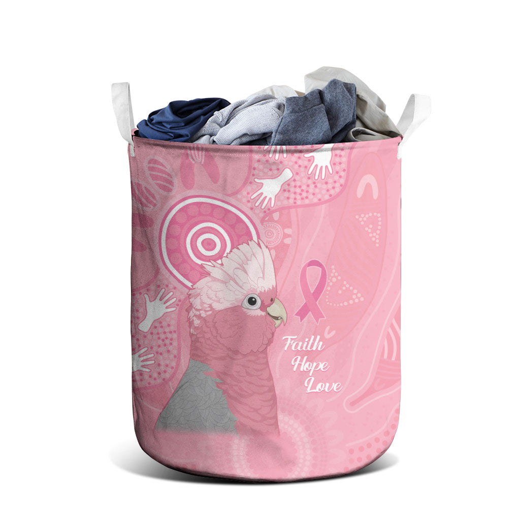Australia Breast Cancer Support Laundry Basket Galah Faith Hope Love Pink Month