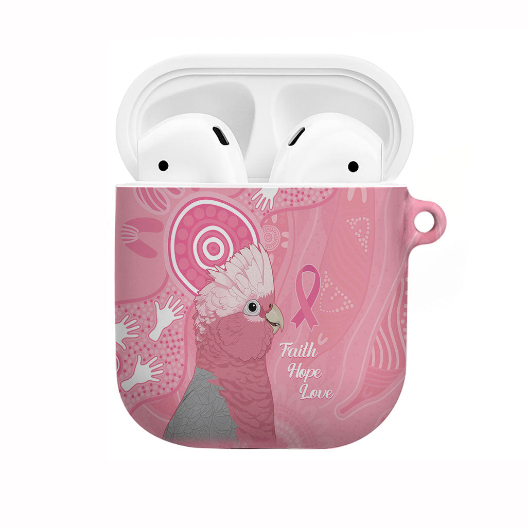 Australia Breast Cancer Support AirPods Case Galah Faith Hope Love Pink Month