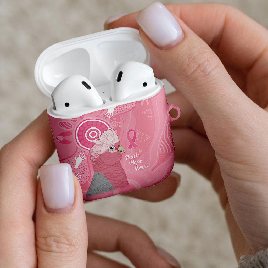 Australia Breast Cancer Support AirPods Case Galah Faith Hope Love Pink Month