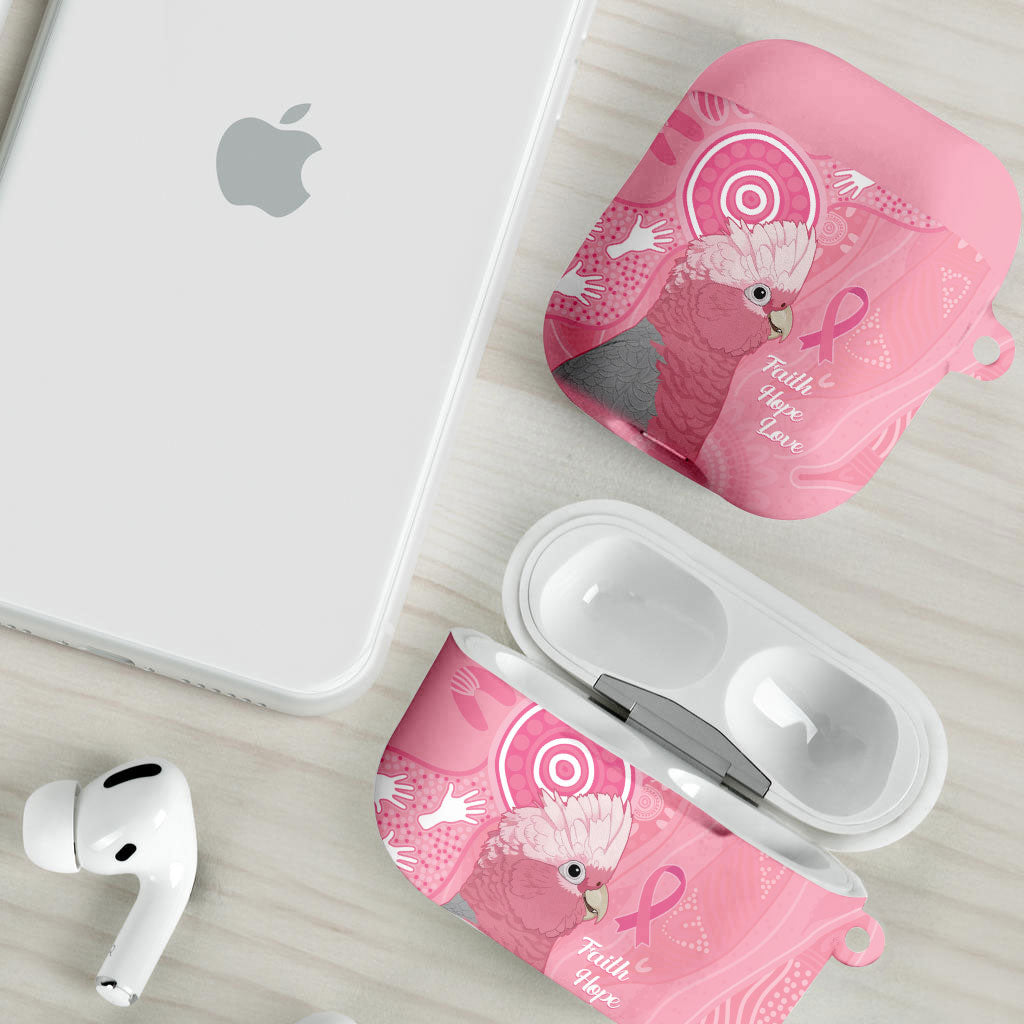 Australia Breast Cancer Support AirPods Case Galah Faith Hope Love Pink Month