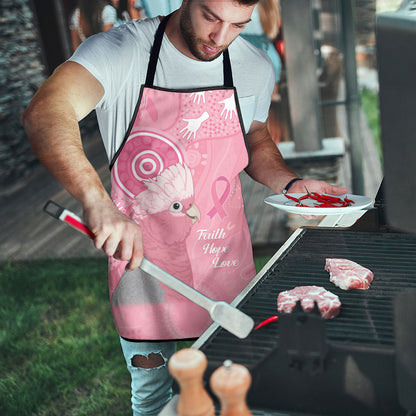 Australia Breast Cancer Support Apron Galah Faith Hope Love Pink Month