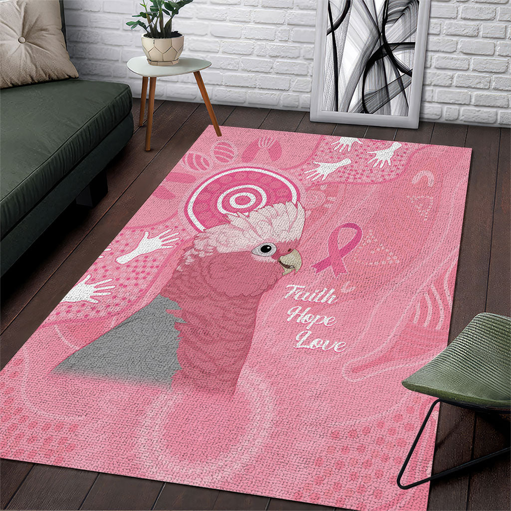 Australia Breast Cancer Support Area Rug Galah Faith Hope Love Pink Month
