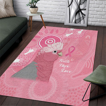 Australia Breast Cancer Support Area Rug Galah Faith Hope Love Pink Month