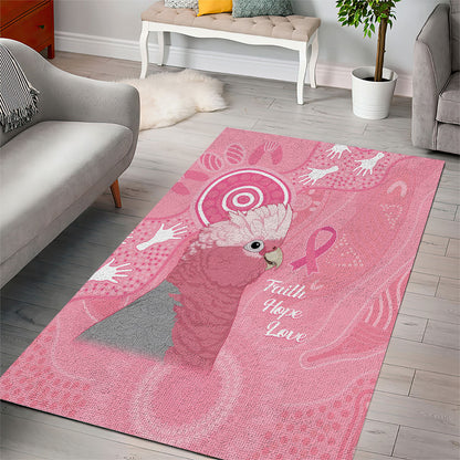 Australia Breast Cancer Support Area Rug Galah Faith Hope Love Pink Month