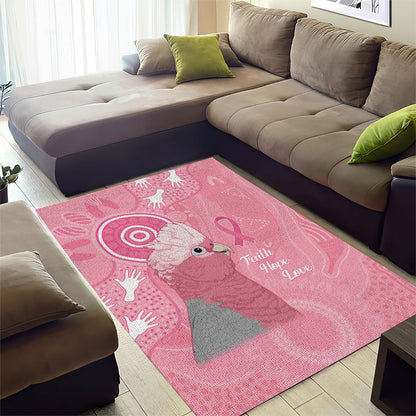 Australia Breast Cancer Support Area Rug Galah Faith Hope Love Pink Month