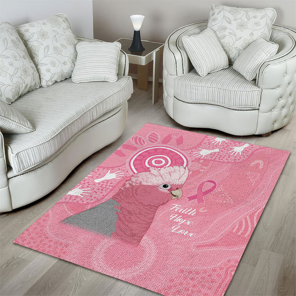 Australia Breast Cancer Support Area Rug Galah Faith Hope Love Pink Month