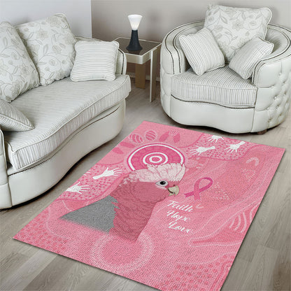 Australia Breast Cancer Support Area Rug Galah Faith Hope Love Pink Month