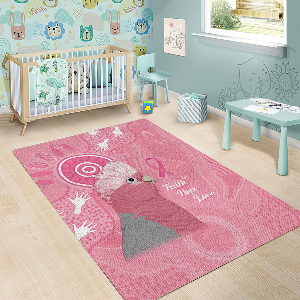 Australia Breast Cancer Support Area Rug Galah Faith Hope Love Pink Month