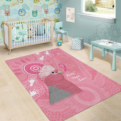 Australia Breast Cancer Support Area Rug Galah Faith Hope Love Pink Month