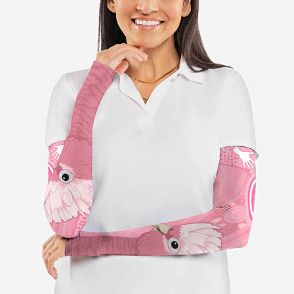 Australia Breast Cancer Support Arm Sleeves Galah Faith Hope Love Pink Month