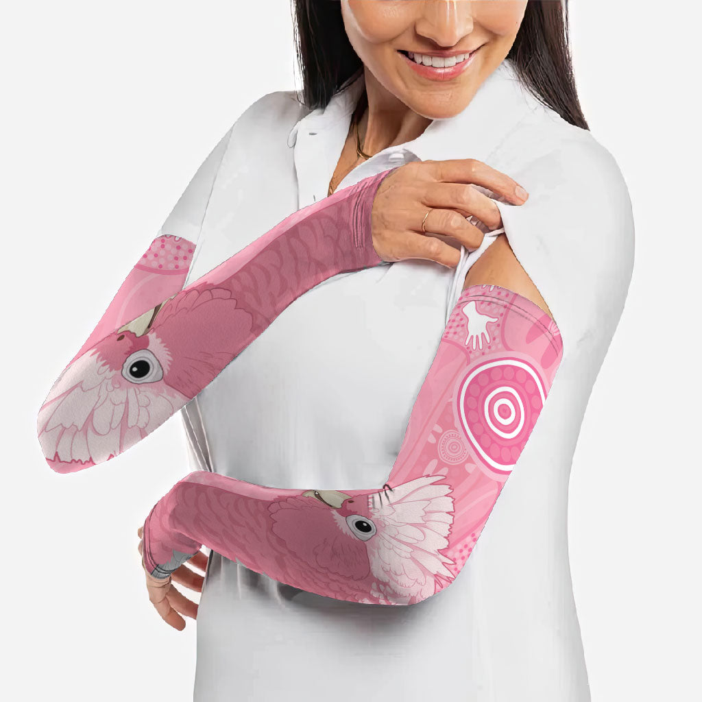 Australia Breast Cancer Support Arm Sleeves Galah Faith Hope Love Pink Month