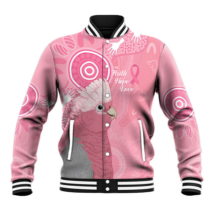 Australia Breast Cancer Support Baseball Jacket Galah Faith Hope Love Pink Month