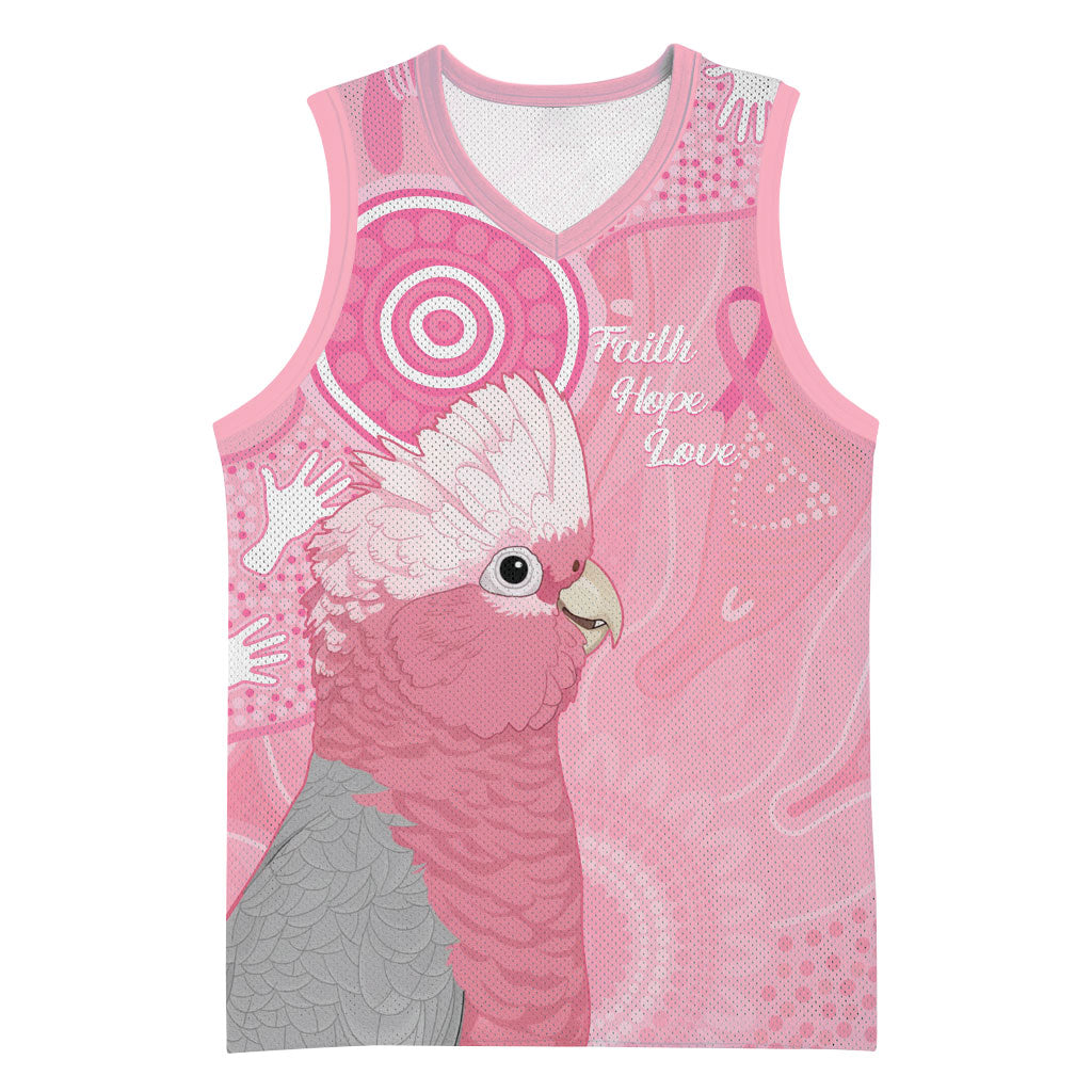 Australia Breast Cancer Support Basketball Jersey Galah Faith Hope Love Pink Month