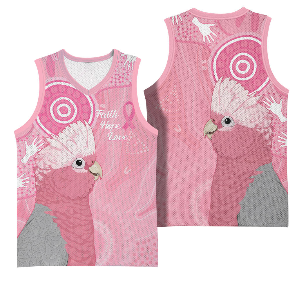 Australia Breast Cancer Support Basketball Jersey Galah Faith Hope Love Pink Month
