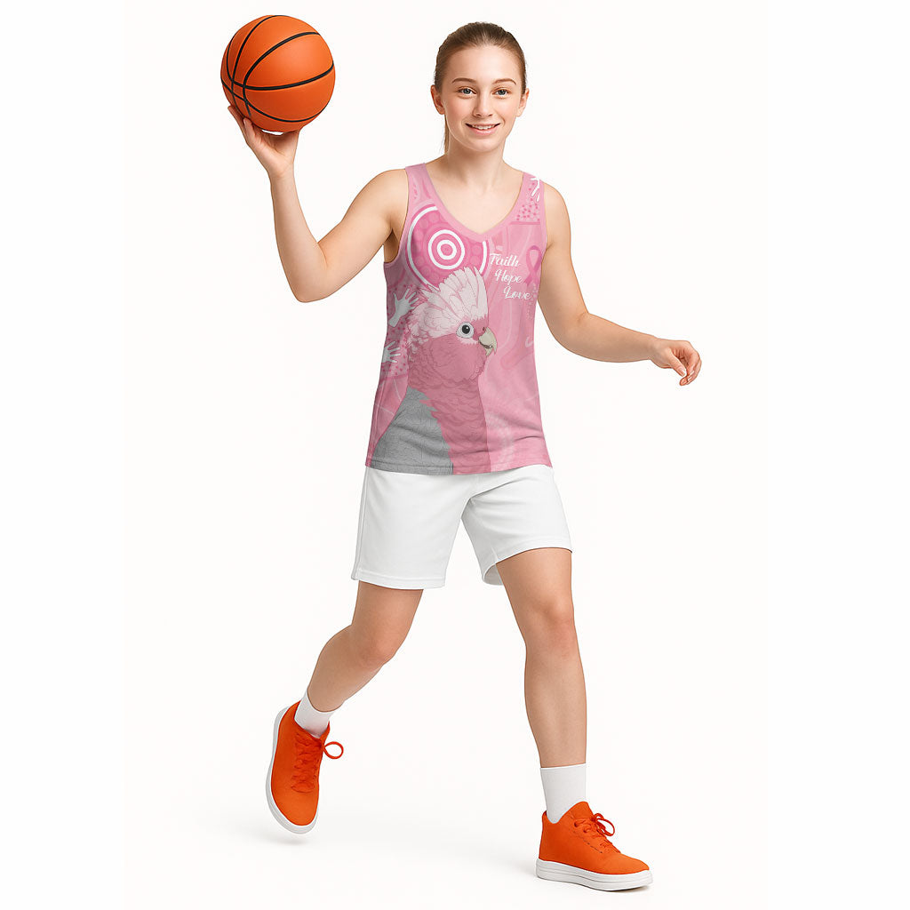 Australia Breast Cancer Support Basketball Jersey Galah Faith Hope Love Pink Month