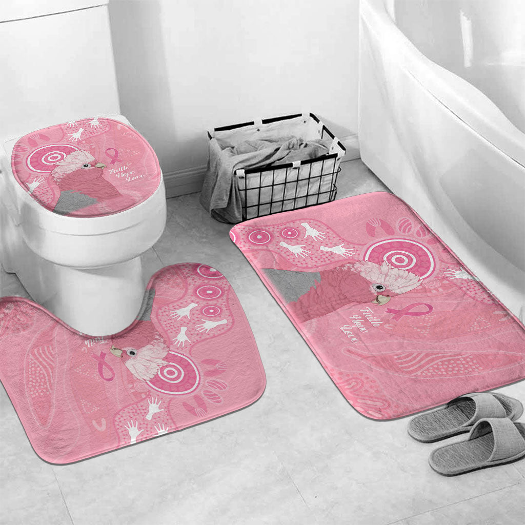 Australia Breast Cancer Support Bathroom Set Galah Faith Hope Love Pink Month
