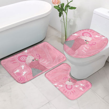 Australia Breast Cancer Support Bathroom Set Galah Faith Hope Love Pink Month