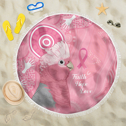 Australia Breast Cancer Support Beach Blanket Galah Faith Hope Love Pink Month