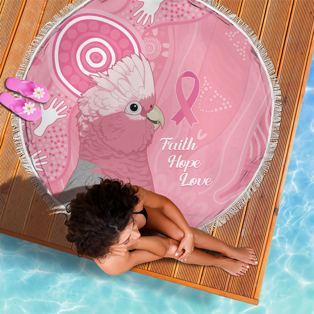 Australia Breast Cancer Support Beach Blanket Galah Faith Hope Love Pink Month