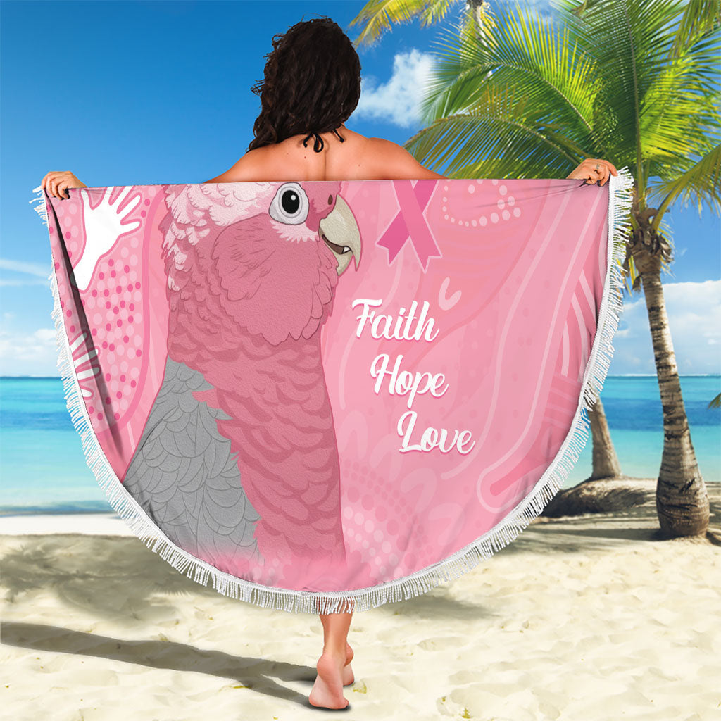 Australia Breast Cancer Support Beach Blanket Galah Faith Hope Love Pink Month