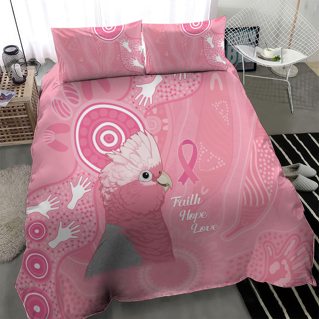 Australia Breast Cancer Support Bedding Set Galah Faith Hope Love Pink Month