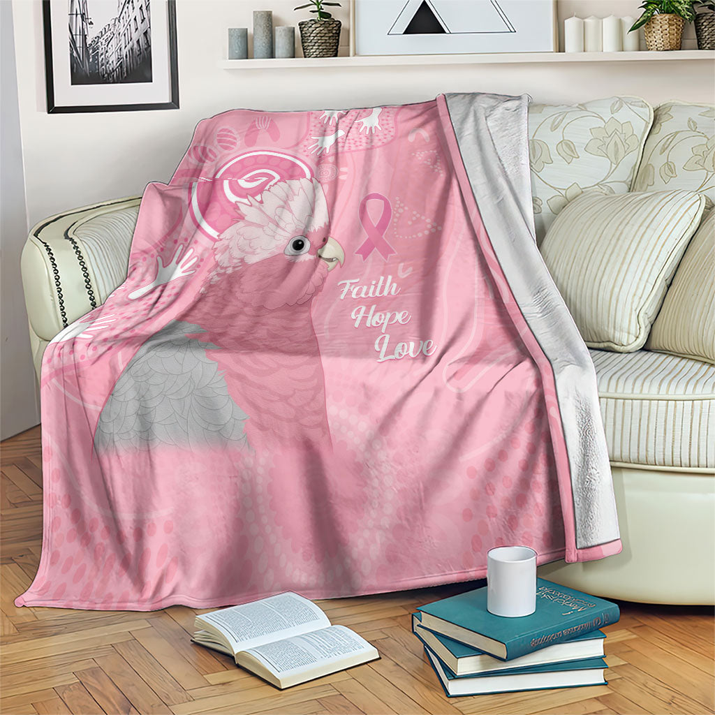 Australia Breast Cancer Support Blanket Galah Faith Hope Love Pink Month