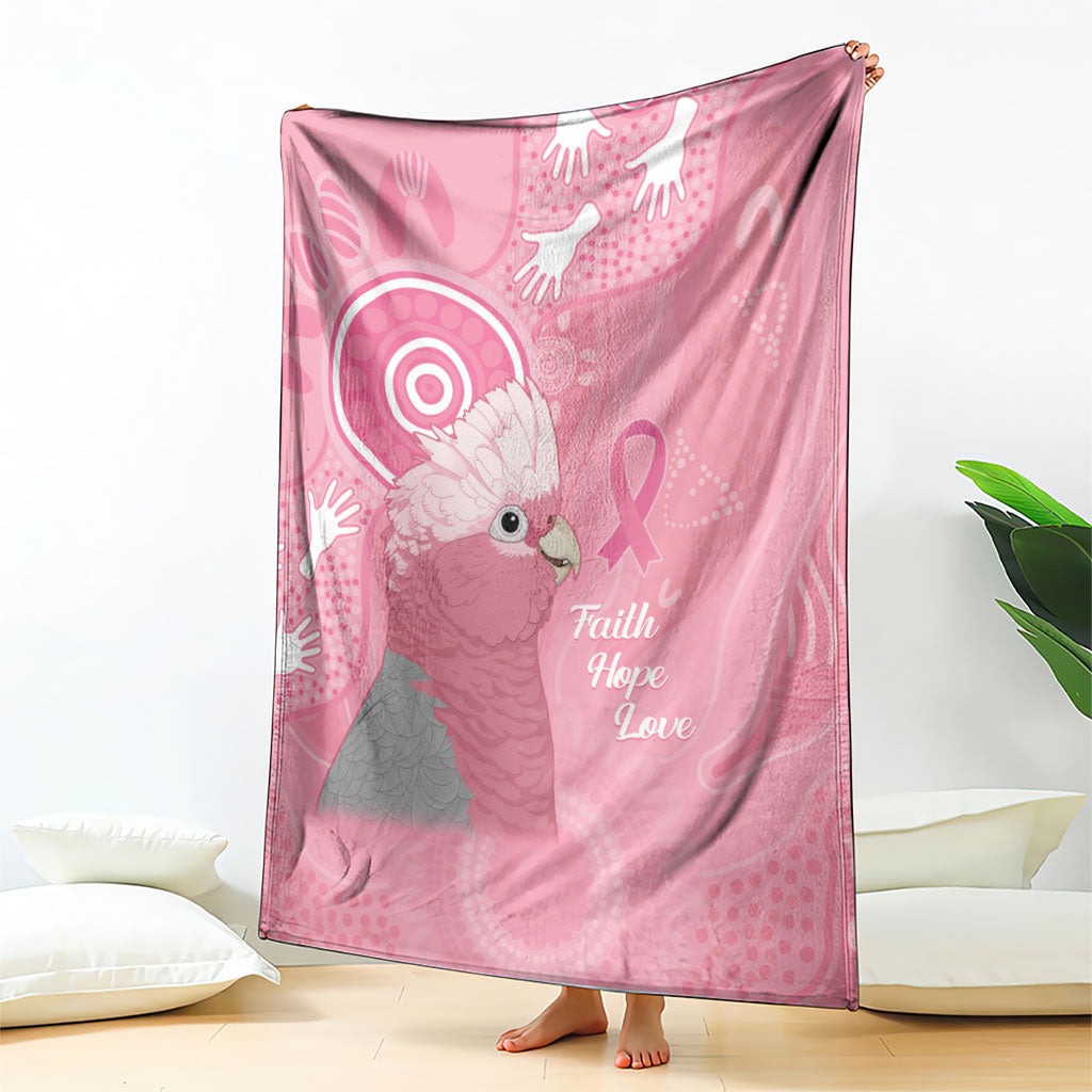 Australia Breast Cancer Support Blanket Galah Faith Hope Love Pink Month