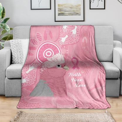 Australia Breast Cancer Support Blanket Galah Faith Hope Love Pink Month