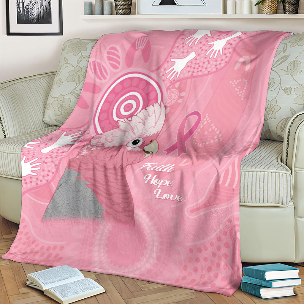 Australia Breast Cancer Support Blanket Galah Faith Hope Love Pink Month