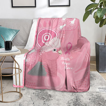 Australia Breast Cancer Support Blanket Galah Faith Hope Love Pink Month