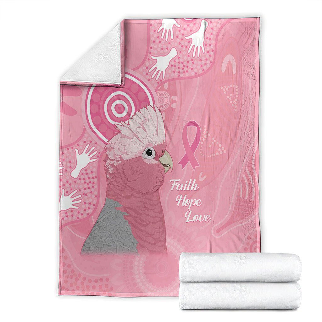 Australia Breast Cancer Support Blanket Galah Faith Hope Love Pink Month
