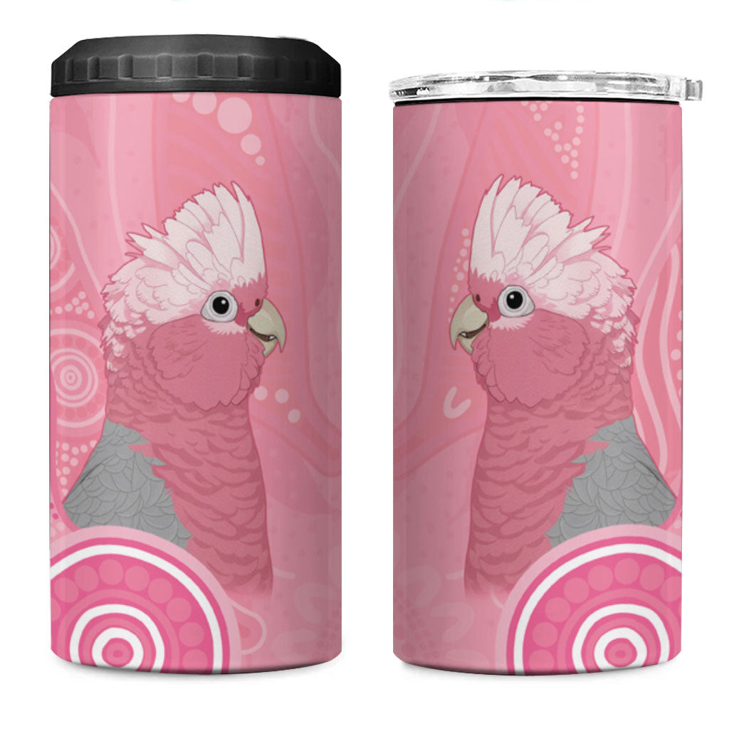 Australia Breast Cancer Support 4 in 1 Can Cooler Tumbler Galah Faith Hope Love Pink Month