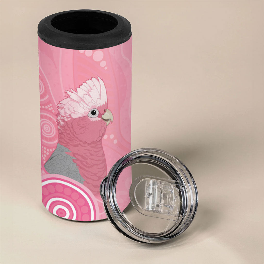 Australia Breast Cancer Support 4 in 1 Can Cooler Tumbler Galah Faith Hope Love Pink Month