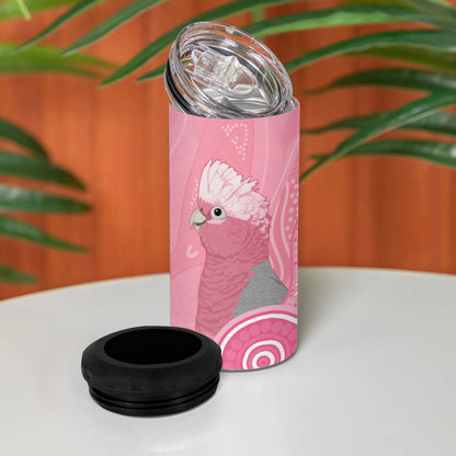 Australia Breast Cancer Support 4 in 1 Can Cooler Tumbler Galah Faith Hope Love Pink Month