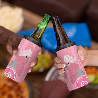 Australia Breast Cancer Support 4 in 1 Can Cooler Tumbler Galah Faith Hope Love Pink Month