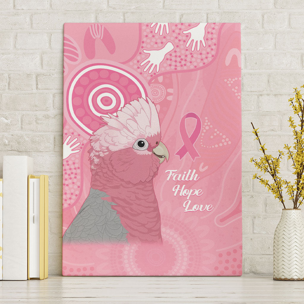 Australia Breast Cancer Support Canvas Wall Art Galah Faith Hope Love Pink Month
