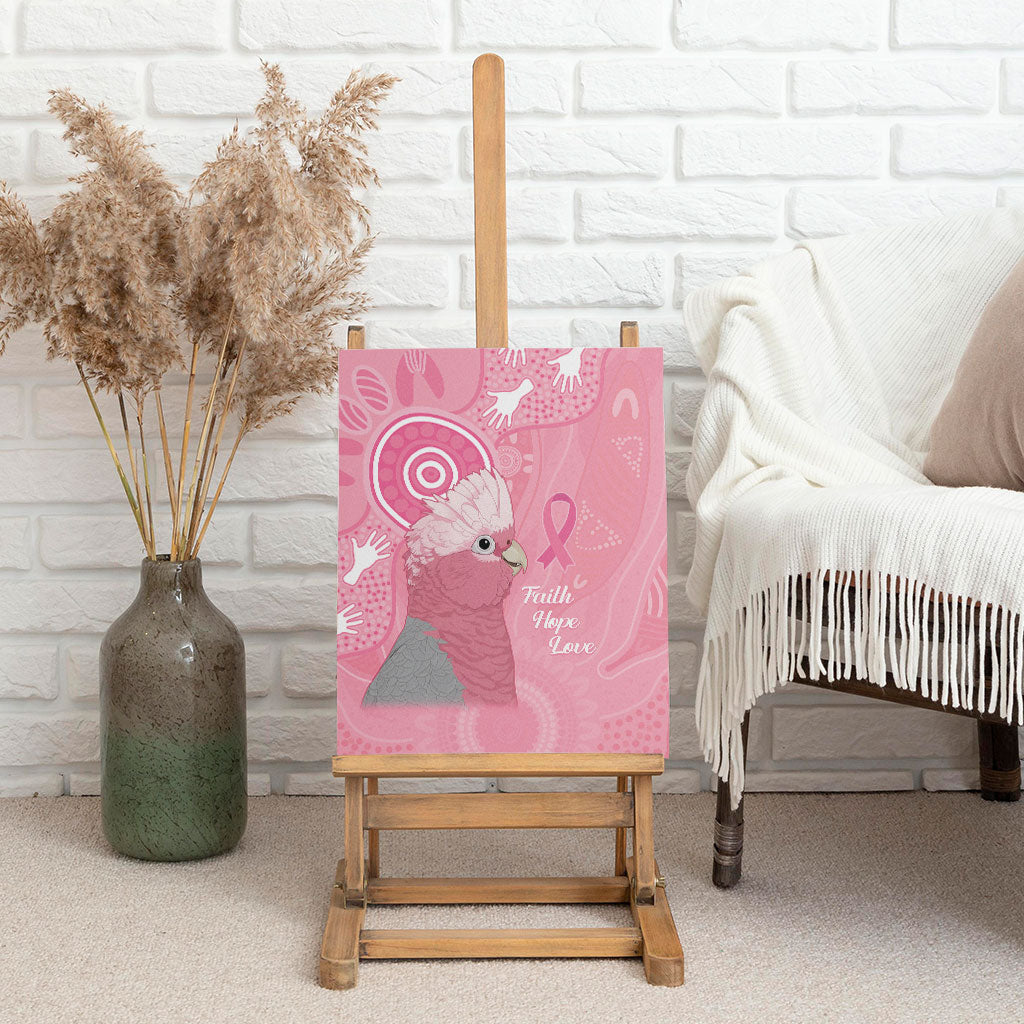 Australia Breast Cancer Support Canvas Wall Art Galah Faith Hope Love Pink Month