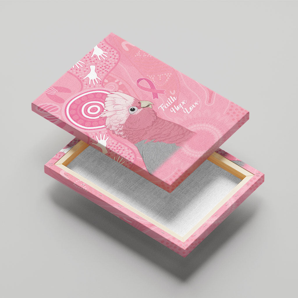 Australia Breast Cancer Support Canvas Wall Art Galah Faith Hope Love Pink Month